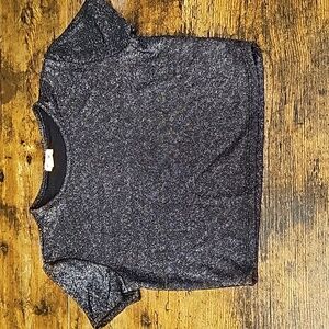 Garage Black Shimmer Crop Tshirt XS